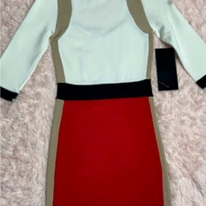 Colorblock Long Sleeve Dress
